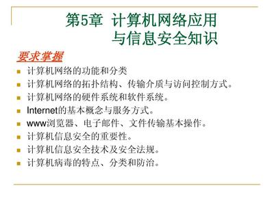 第五章 计算机网络应用与信息安全知识 —— 聚焦网络与信息安全软件开发